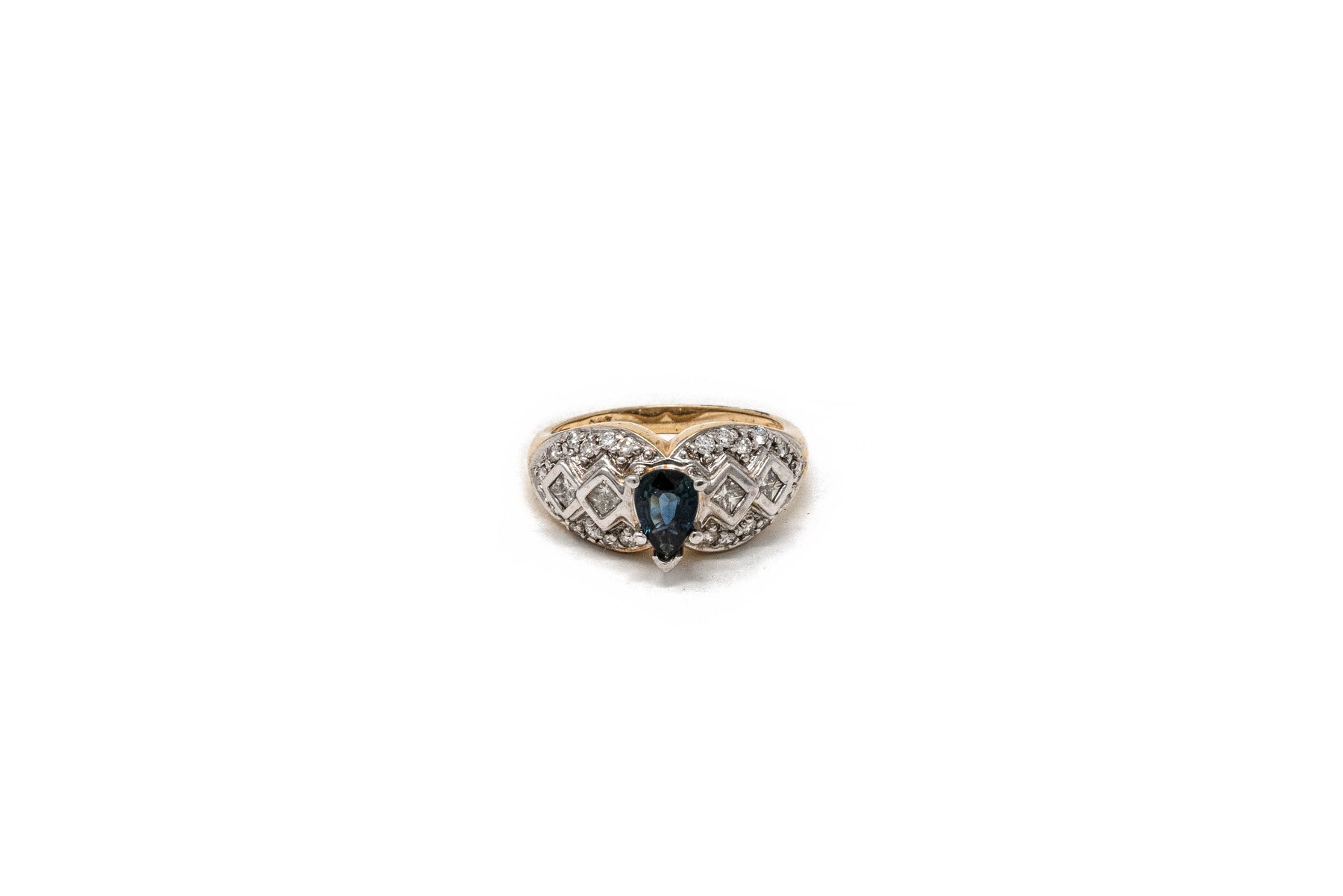 .55 Blue Sapphie and .60 Diamond Ring Set
