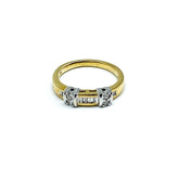 yellow and white gold diamond ring