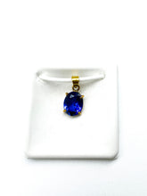 Synthetic Sapphire Oval Cut Pendant
