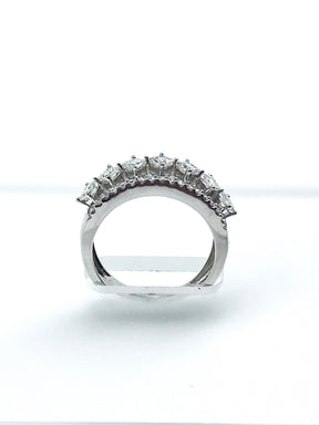 1.05 Point Princess Cut Round Brilliant Diamond Ring