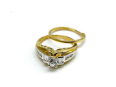 .30 Point Round Brilliant and .52 Point Baguette Round Brilliant Diamond Ring