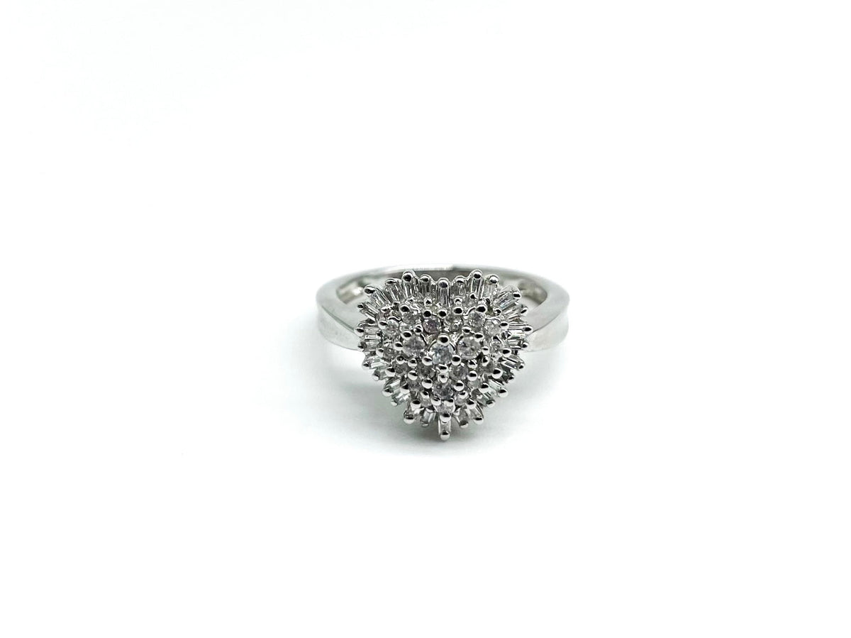 .50 Point Round Brilliant Baguette Diamond Ring