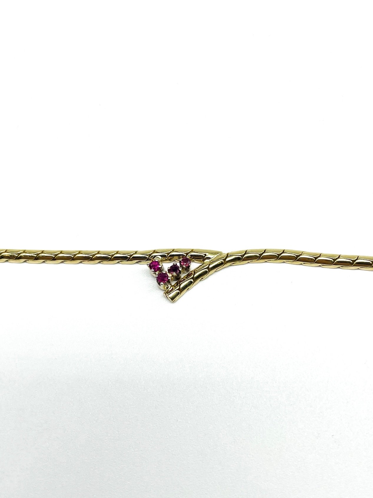 Genuine Ruby Round Cut Diamond Bracelet