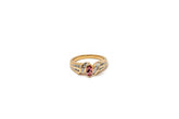 .50 Point Ruby and .50 Points Diamond Ring Set