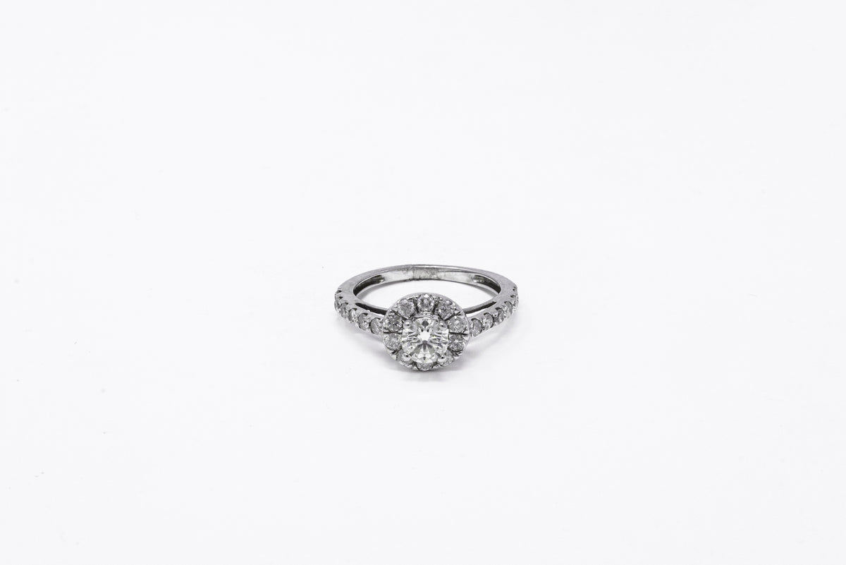 .50 point and .85 point Round Brilliant Cut Diamond Ring