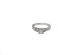 .68 point Round Brilliant Cut and .95 point Princess Cut Diamond Ring