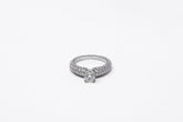 .81 point and .40 point Round Brilliant Cut Diamond Ring