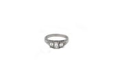 .51 point and .74 point Emerald Cut Diamond Ring