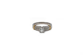 .50 point Round Brilliant Cut and .25 point Princess Cut Diamond Ring