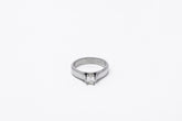 .39 point Round Brilliant Cut and .45 point Baguette Cut Diamond Ring