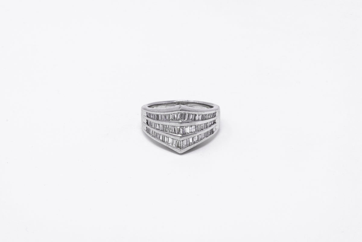 1.50 point Tapered Baguette Cut Diamond Ring