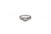 .51 point Princess Cut and .12 point Round Brilliant Cut Diamond Ring