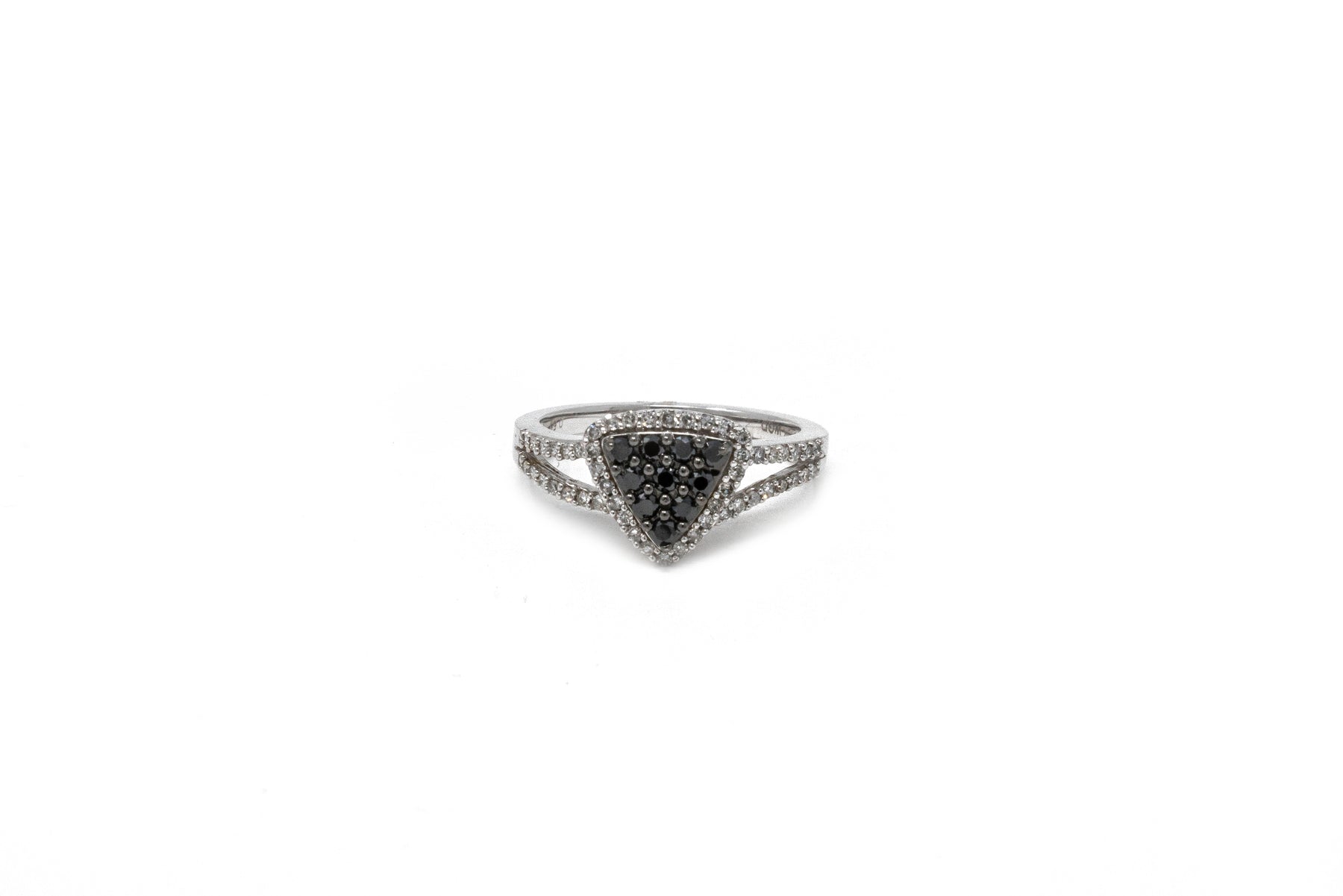 .54 Point Black and White Diamond Ring